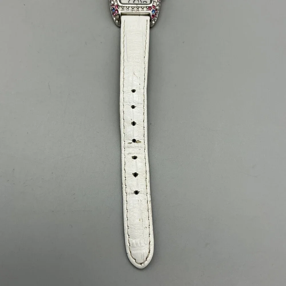 Sutton New York Womens Watch 23mm MOP Dial Crystals Leather Strap New Battery